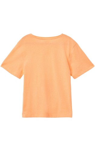 S.OLIVER Oversized majica s kratkimi rokavi in potiskom Oranžna - Orange 2