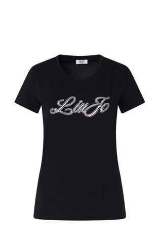 Rhinestoned Logo T-shirt