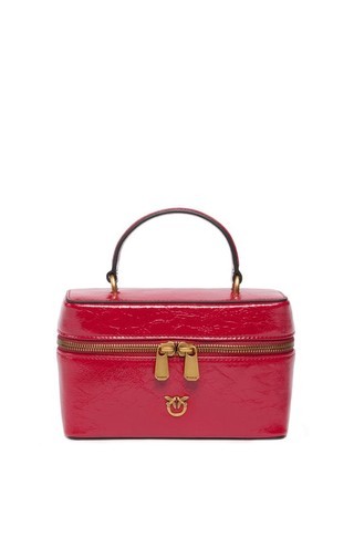 Small crossbody bag in glossy leather