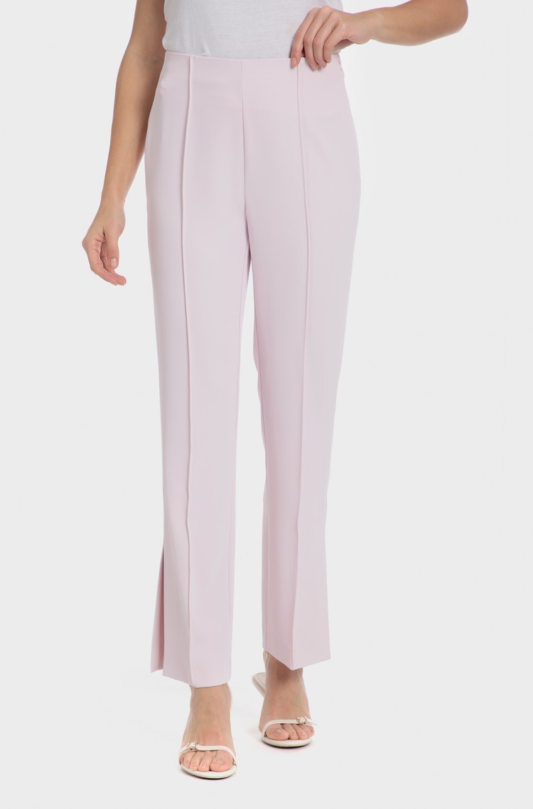 PUNT ROMA Relaxed fit hlače z razporkom na hlačnicah Roza - Pink 