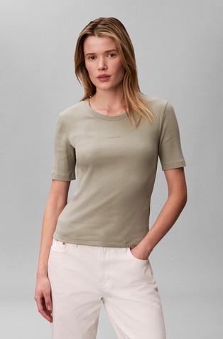 Rebrasta majica s kratkimi rokavi