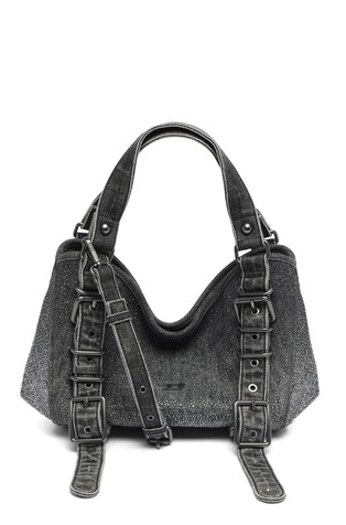 D-One manjša denim torbica z okrasnimi kamenčki