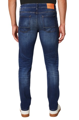 MARC O'POLO Sjöbo ravne jeans hlače iz raztegljivega organskega bombaža Modra - Blue 2