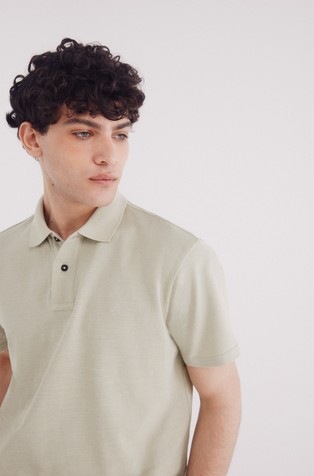 SPRINGFIELD Regular fit piké polo majica s kratkimi rokavi Zelena - Light Green 3