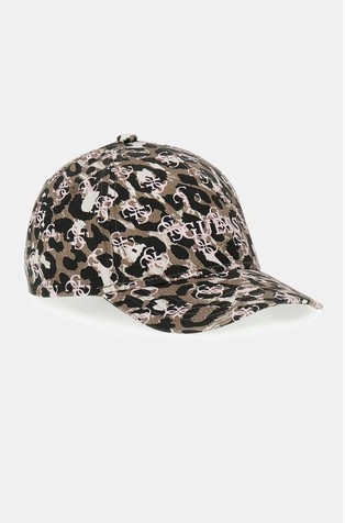 Kapa s šiltom in leopardjim vzorcem