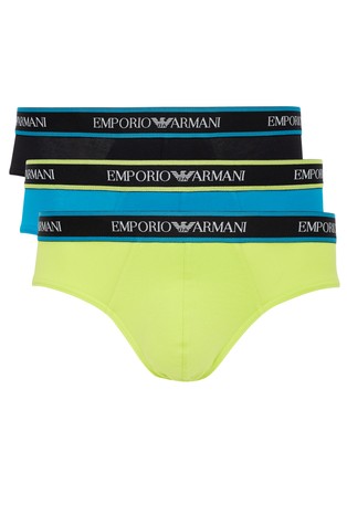 Three-pack of briefs with logo waistband