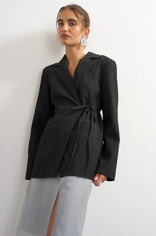 TSTIRI Tie waist blazer