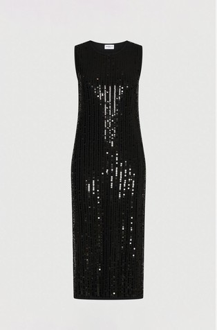 Sleeveless dress with sequins
