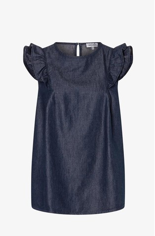 Denim bluza z naborki