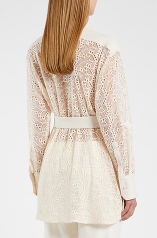 MARELLA Lace shirt with belt White 2