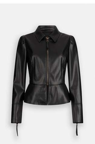 Faux-leather jacket