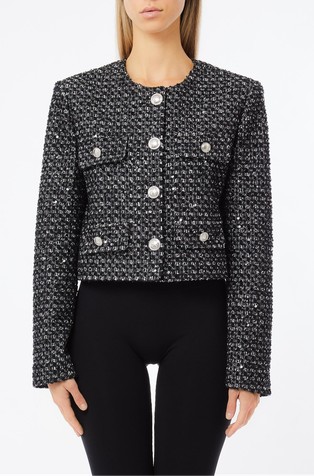 Bouclé jacket with sequins
