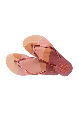 HAVAIANAS Slim Palette Glow japonke Roza - Ballet Rose 4