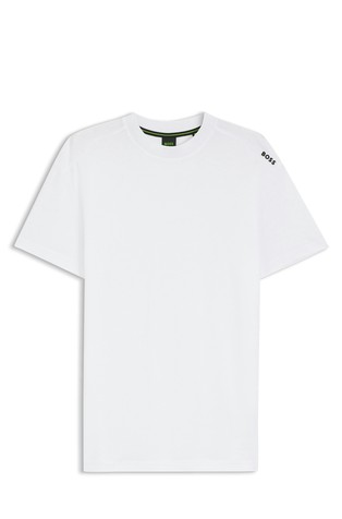 Relaxed fit majica s kratkimi rokavi in vafelj strukturo