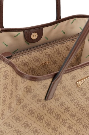 GUESS Eco Victtoria 4G logo tote bag Latte 3