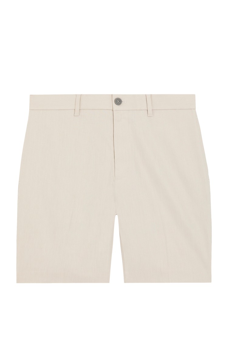 CALVIN KLEIN Linen-blend Chino Shorts Beige 