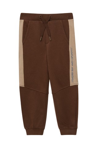 Jogging pants with contrast inserts