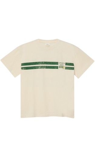 Oversized fit majica s potiskom spredaj in zadaj