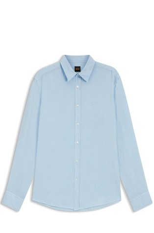 Regular-fit shirt in linen