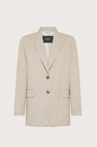Oversized fit melange jacket