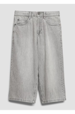 Skater 3/4 jeans hlače s širokimi hlačnicami