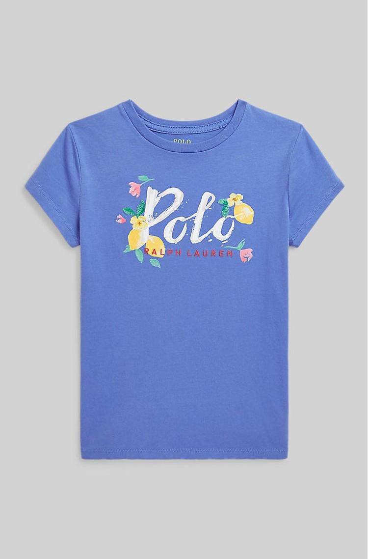 RALPH LAUREN Logo Cotton Jersey Tee Scottsdale Blue 