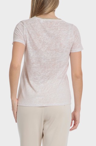 PUNT ROMA Majica s potiskom in okrasnimi neti Bež - Beige 2