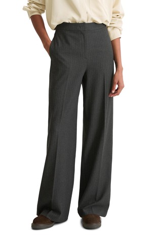 Relaxed fit hlače iz flanelaste tkanine