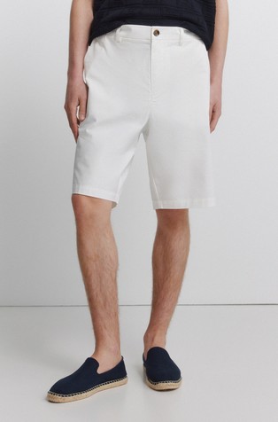 Relaxed fit cotton Bermuda shorts