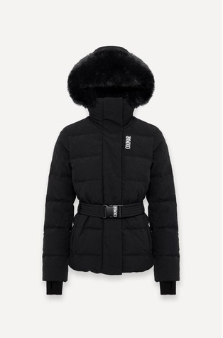 Vodoodbojna smučarska puhovka z umetnim krznom