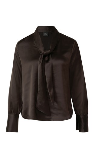 Satin blouse with an elegant bow