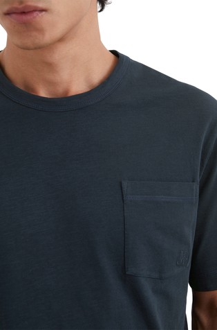 MARC O'POLO T-shirt made from soft slub jersey Dark Navy 3