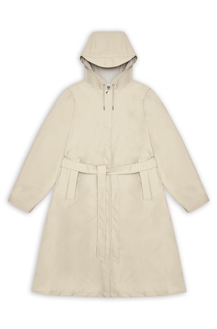 RAINS A-Line Longer Waterproof Jacket Dune 4