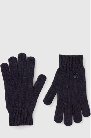 Knit gloves in wool blend