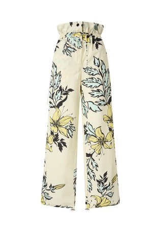 Floral print pants with high waist