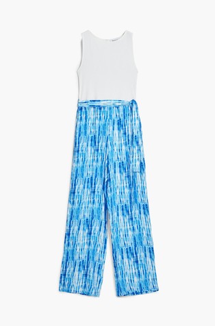 DESIGUAL Tie-Dye Jumpsuit White / Blue 6