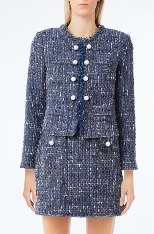 Bouclé slim fit blazer