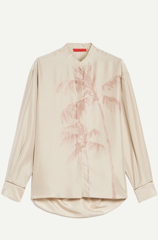 Silk shirt with print