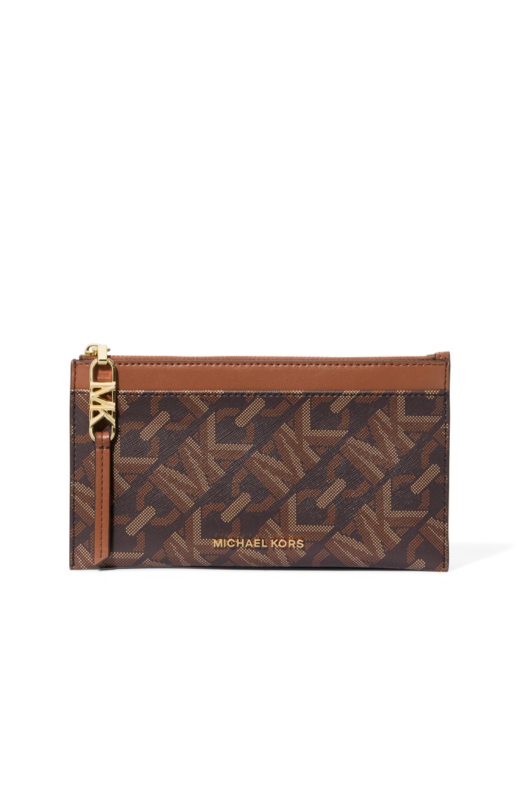 MICHAEL KORS Denarnica z Empire logotipi Rjava - Brown 