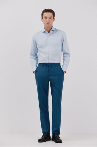 CORTEFIEL Serie XXI slim fit trousers Blue 3