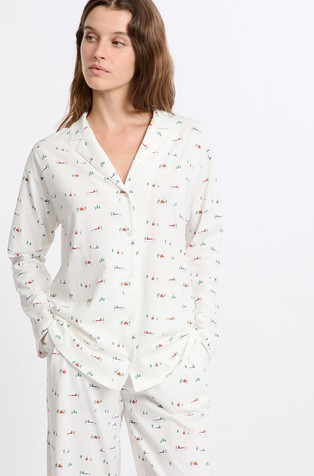 Pryska Patterned Cotton Pyjama Shirt