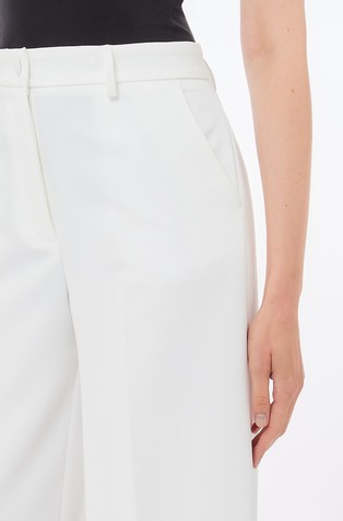 LIU JO Stretch fabric high-waist palazzo trousers White 3