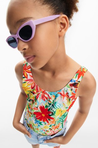 DESIGUAL Tropical print swimsuit Multi 3