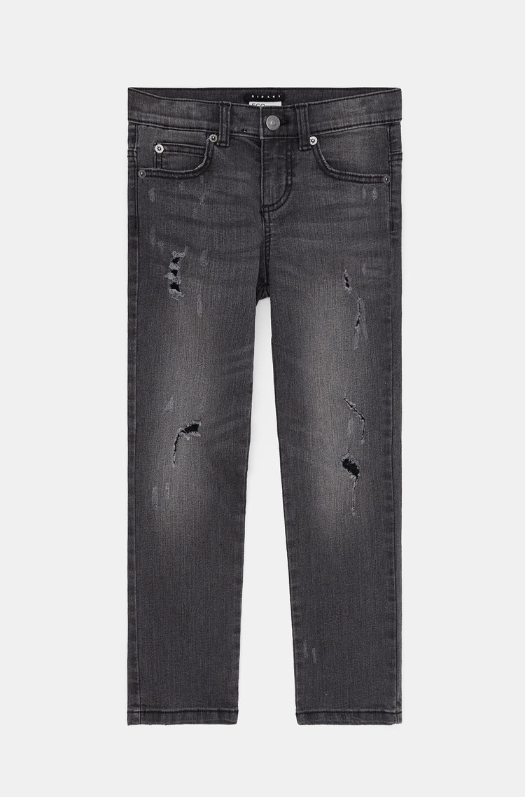 SISLEY Jeans hlače z raztrganinami Siva - Gray 