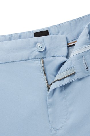 HUGO BOSS Slim-fit shorts in stretch-cotton twill Light Blue Colour 2