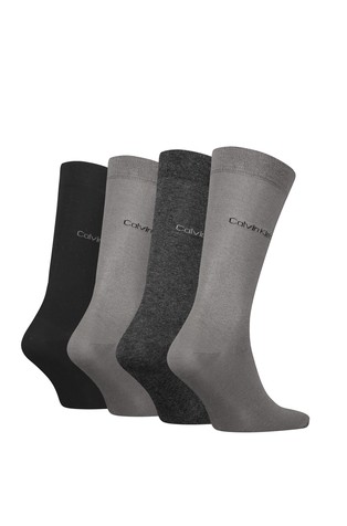 CALVIN KLEIN Paket 4 parov nogavic v darilni škatli Siva - Multi Grey 2