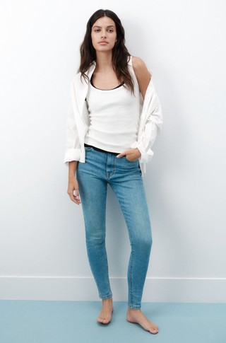 High-rise skinny jeans
