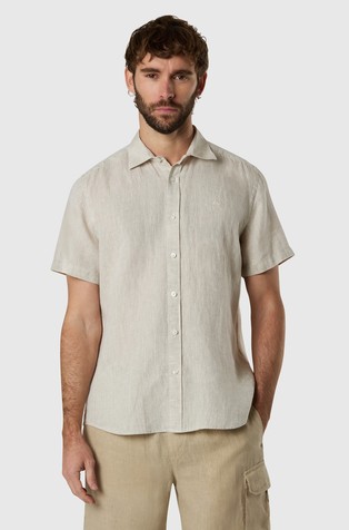 Lanena srajca s kratkimi rokavi
