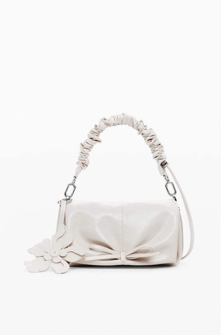 DESIGUAL Faux-leather small bag with bow White 