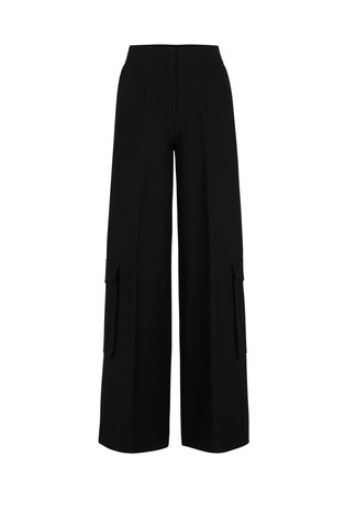 Regular-fit cargo trousers with wide leg